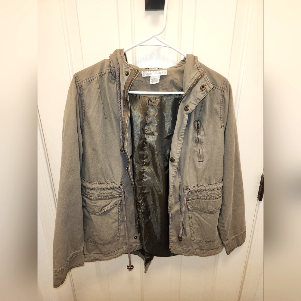 Womens Army Green Utility Jacket